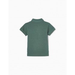 MAO COTTON NECK POLO SHIRT FOR BABY CHILD 'YOU&ME', GREEN