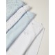 4 LONG SLEEVE BABY BOYS 'CLOUDS & STARS', WHITE/BLUE