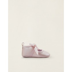 BALLERINAS WITH BOW FOR NEWBORN, ROSA
