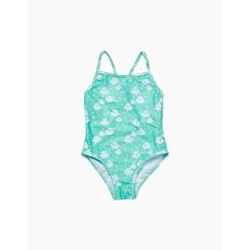 SWIMSUIT FOR GIRL 'PISCES', WATER GREEN