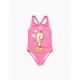 UV PROTECTION SWIMSUIT 80 FOR GIRL 'TWEETY', PINK