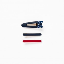 PACK 3 FOR GIRL 'MINNIE', DARK BLUE / RED