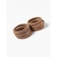 PACK 6 HAIR ELASTICS FOR BABY AND GIRL, BROWN/GOLD