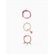 PACK BRACELETS WITH BEADING FOR GIRL 'BUZIOS', PINK