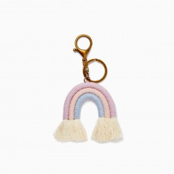 KEYCHAIN FOR 'RAINBOW' GIRL, PINK/LILAC/BLUE