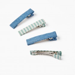 PACK 4 FOR BABY AND GIRL, BLUE/STRIPES