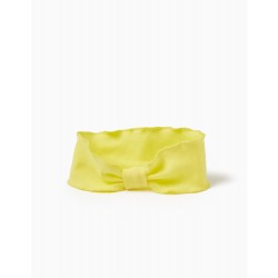 HEADBAND WITH BOW FOR GIRLS, YELLOW