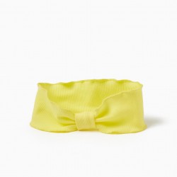 HEADBAND WITH BOW FOR GIRLS, YELLOW