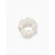 SCRUNCHIE ELASTIC WITH ENGLISH EMBROIDERY FOR BABY AND GIRL, WHITE