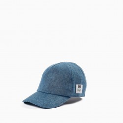 DENIM CAP FOR GIRL, BLUE