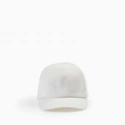 COTTON CAP FOR GIRLS, WHITE