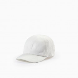 COTTON CAP FOR GIRLS, WHITE