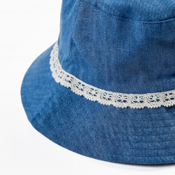 LACE HAT FOR GIRL, BLUE