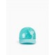CAP WITH SEQUINS FOR GIRL, WATER GREEN