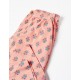 PRINTED COTTON PANTS FOR GIRL, CORAL