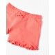 T-SHIRT + COTTON SHORTS FOR GIRLS 'TAKE IT SLOW', CORAL