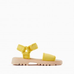 STRAPPY SANDALS FOR GIRL, YELLOW
