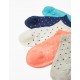 PACK 5 PAIRS OF SHORT COTTON SOCKS FOR GIRL, MULTICOLOR