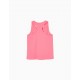 PACK 2 COTTON TOPS FOR GIRL 'HELLO SUNSHINE', WHITE/PINK
