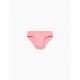 PACK 5 SMOOTH COTTON PANTIES FOR GIRL, MULTICOLORED