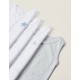 PACK BODIES OF COTTON STRAPS FOR BABY AND NEWBORN, WHITE / BLUE