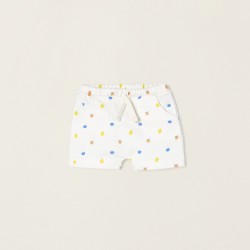WORKOUT SHORTS FOR NEWBORN 'FRUITS', WHITE