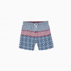 SWIMSUIT SHORT WITH ETHNIC PRINT FOR BOY, MULTICOLOR