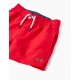 SWIMSUIT SHORT UV PROTECTION 80 FOR BOY, RED