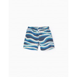 SWIMSUIT SHORT WITH WAVE PRINT FOR BOY, MULTICOLOR