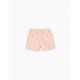 SWIMSUIT SHORT UV PROTECTION 80 FOR CHILD 'PALMERAS', LIGHT PINK