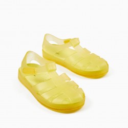 CHILDREN'S RUBBER SANDALS 'ZY JELLY', YELLOW