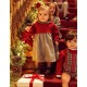 BABY GIRL MATCH DRESS 'B&S' RED/GREY