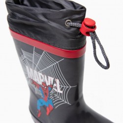 'SPIDER-MAN' BOY'S RUBBER BOOTS, GRAY