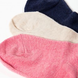 3 NEWBORN KNITTED TIGHTS, MULTICOLOR