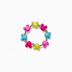 ELASTIC BRACELET FOR BABY AND GIRL 'MINNIE', PINK/YELLOW/TURQUOISE