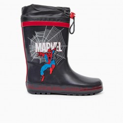 'SPIDER-MAN' BOY'S RUBBER BOOTS, GRAY