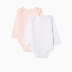 PACK 2 BODIES LONG SLEEVE WHITE AND PINK