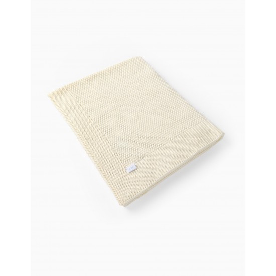  KNITTED BLANKET 75X90CM ZY BABY WHITE