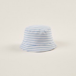 BABY HAT, WHITE/BLUE