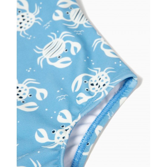 BABY GIRL SWIMSUIT, BLUE CRAB
