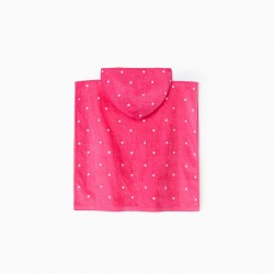    BATH PONCHO WITH HOOD FOR BABY GIRLS 'TURTLE', PINK