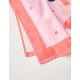 BATH PONCHO WITH HOOD FOR BABY GIRL 'SURFING', PINK