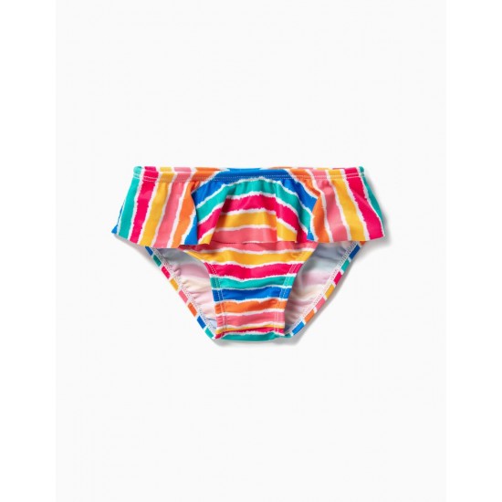 SWIMSUIT AND PANTIES FOR BABY GIRL 'MERMAIDS AND STRIPES', BLUE