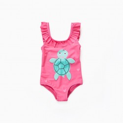 BABY GIRL SWIMSUIT 'TURTLE', PINK