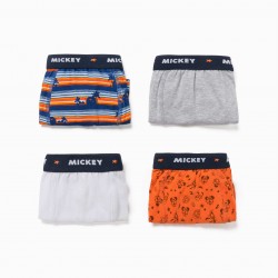 4 BOXER SHORTS FOR BOYS, 'MICKEY MOUSE & FRIENDS', MULTICOLOURED