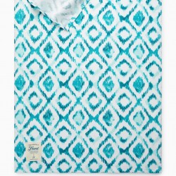 CHILDREN'S BEACH TOWEL 'YOU & ME', TURQUOISE