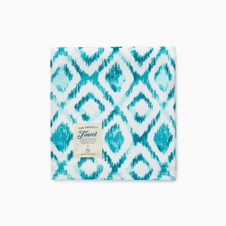 CHILDREN'S BEACH TOWEL 'YOU & ME', TURQUOISE