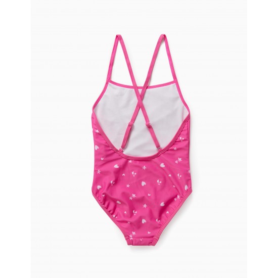 PRINTED SWIMSUIT FOR GIRLS, PINK