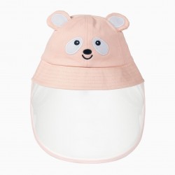 HAT WITH PROTECTOR 'PANDA',PINK