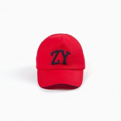 BABY AND BOY CAP 'ZY', RED